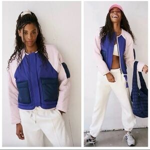 FP Movement by Free People Blue and Pink Puffer Jacket